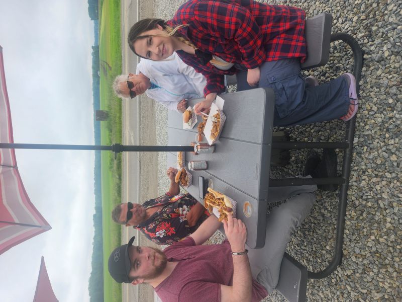 photo of Bill's family at picnic table